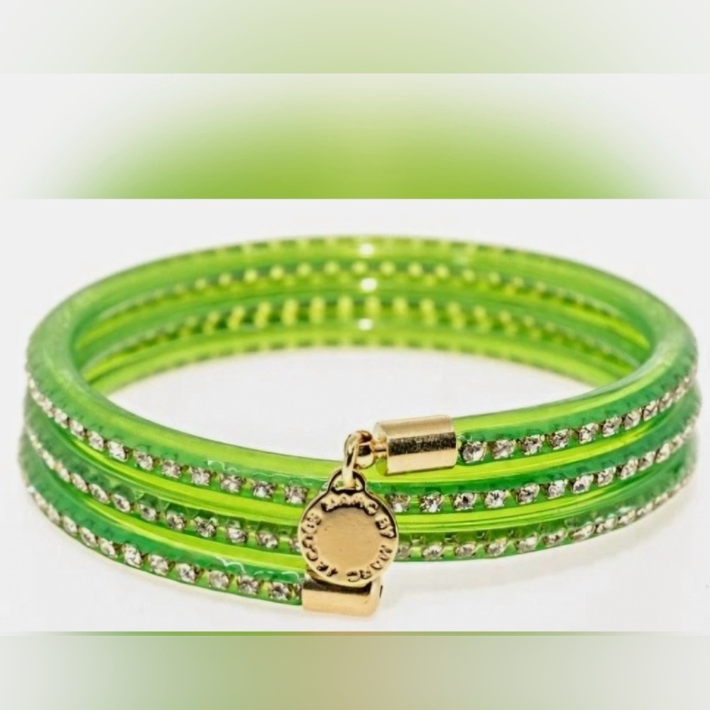 Marc By Marc Jacobs Slinky Green Toucan Zirconia Crystal Bracelet, NWT! - Picture 4 of 4